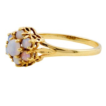 9ct gold Opal Cluster Ring size O